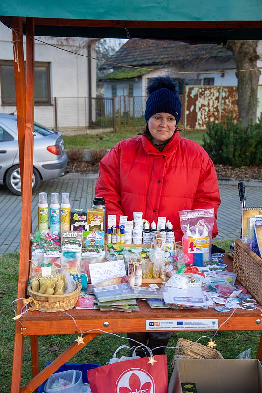 Z adventního jarmarku a rozsvícení vánočního stromku v Albrechticích nad Orlicí.