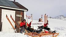 Na jasankách. Hardangervidda, Norsko. 