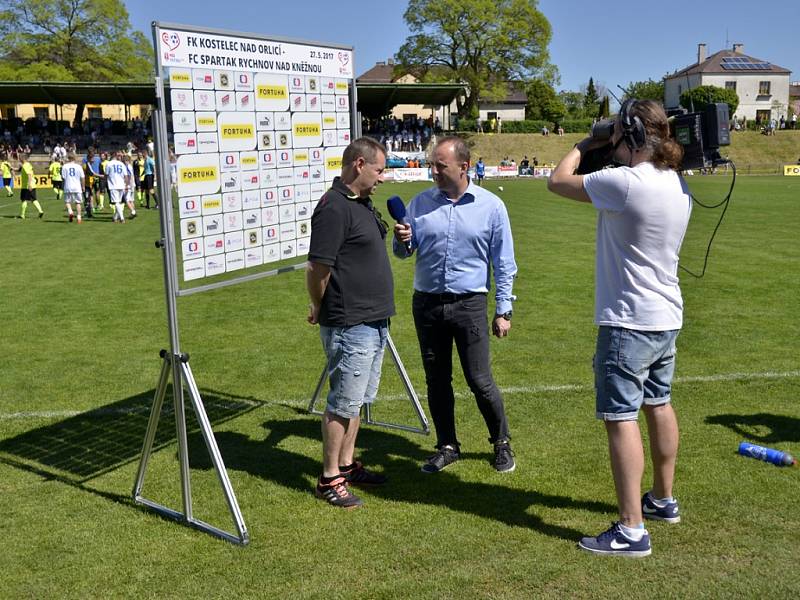 Krajský přebor ve fotbale: FK Kostelec nad Orlicí - FC Spartak Rychnov nad Kněžnou.