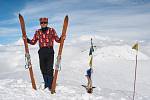 Michal Martinek na jasankách na Elbrusu