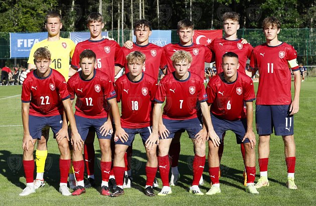 Základní sestava české fotbalové reprezentace do osmnácti let před úvodním utkáním Ježek Cupu 2023