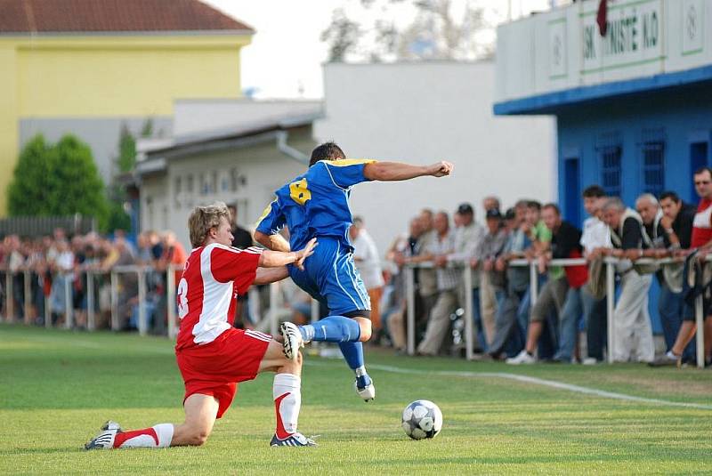 Z utkání krajského přeboru SK Týniště nad Orlicí - Jiskra Česká Skalice (5:1).