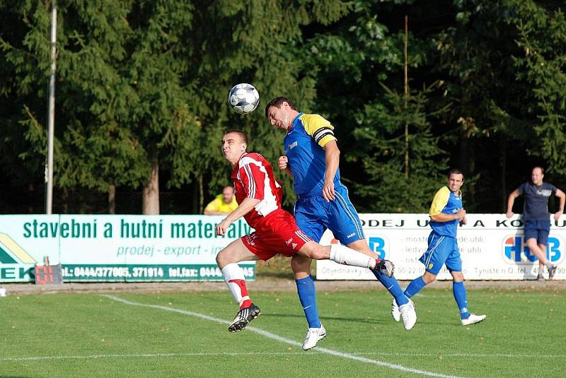 Z utkání krajského přeboru SK Týniště nad Orlicí - Jiskra Česká Skalice (5:1).