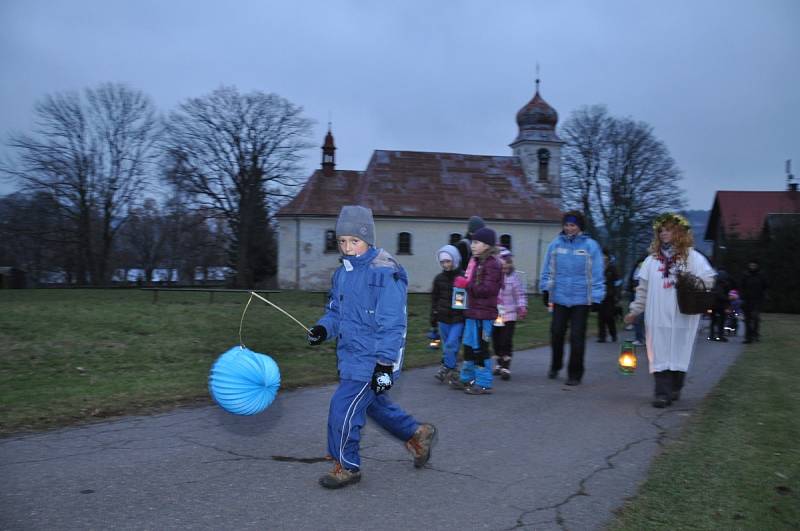 Lampiónový průvod v Říčkách v Orlických horách