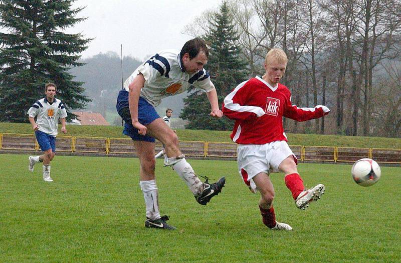 Z utkání okresního přeboru Dobruška B - Dobré (2:1). 