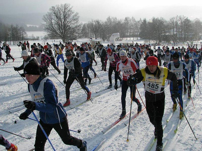 Z 26. ročníku Orlického maratonu - závodu v běžeckém lyžování v Deštném v O. h.