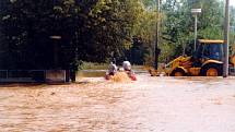 Ničivá povodeň na Rychnovsku v roce 1998.