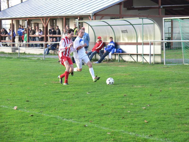 Krajská I. A třída: Ohnišov nastřílel v derby Kostelci pět gólů a opustil poslední místo.