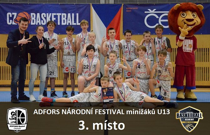 Mladí litomyšlští basketbalisté na národním festivalu.