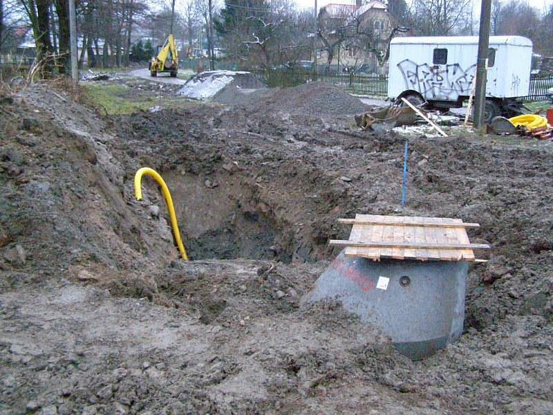 Výstavba čističky a kanalizace v Pusté Kamenici.