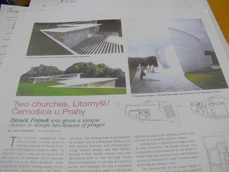 Ve francouzském časopise o architektuře vyšel článek o litomyšlském kostele