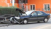 Na ulici Brněnská ve Svitavách došlo v sobotu kolem sedmnácté hodiny ke střetu vozidel.