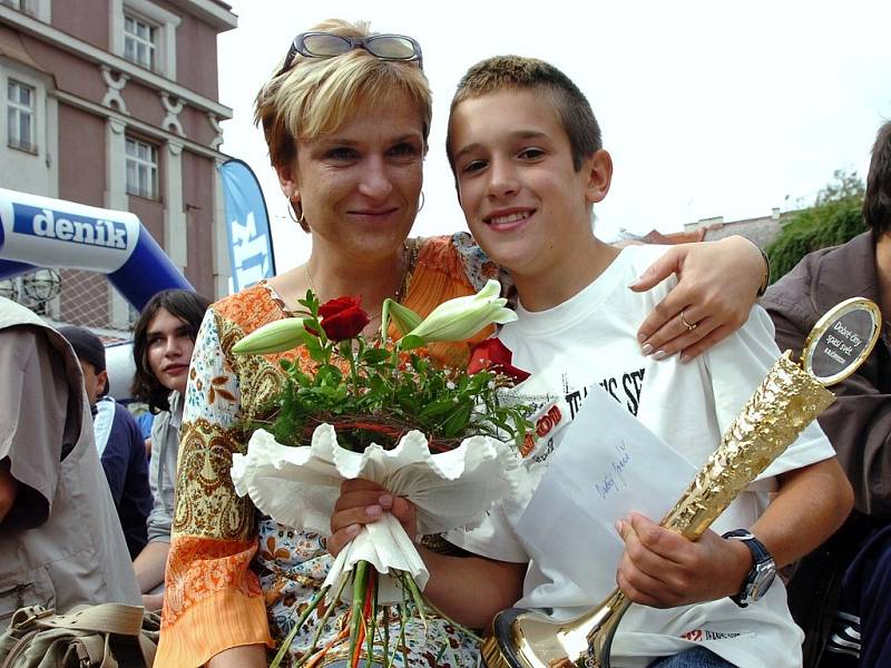 Absolutní vítěz Oskara Ondřej Jonáš se svou maminkou.