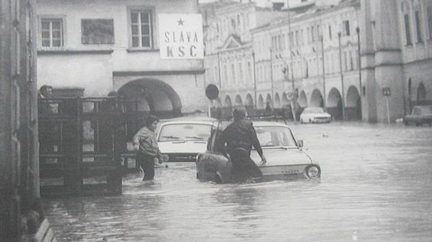 Povodeň 17. května 1984 v Litomyšli.