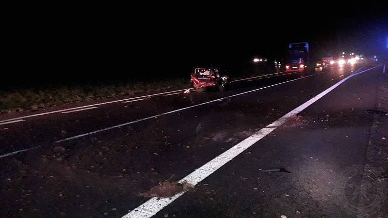 Tragická nehoda na silnici I/35 mezi Gajerem a Mikulčí.