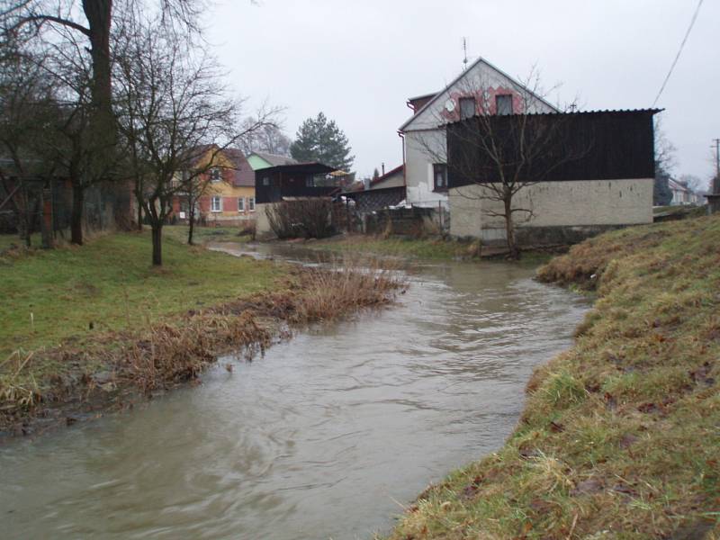 Kulminující voda v Hradci nad Svitavou.