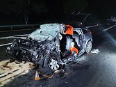 Při nehodě na I/35 u Moravské Třebové zahynul řidič v osobním autě.