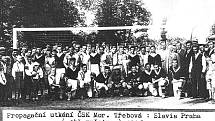 ČSK Moravská Třebová vs. Slavia Praha (1928), první zmínka o českém fotbale v Moravské Třebové.