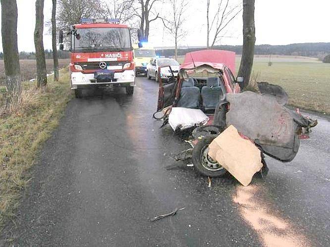 Nehoda mezi Poličkou a Jedlovou.