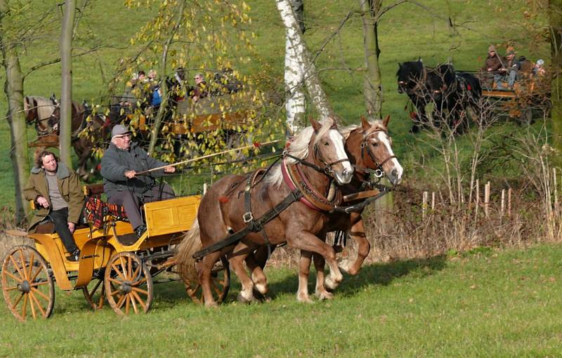 Vozatajská Hubertova jízda v Makově.