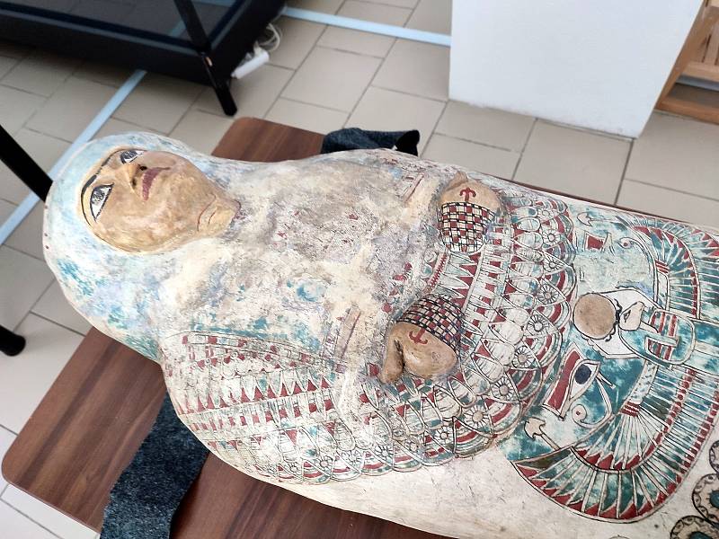 Mumie princezny Hereret se v sobotu vydala z Moravské Třebové na cestu do Brna, kde ji lidé uvidí na velkolepé výstavě o Egyptu.