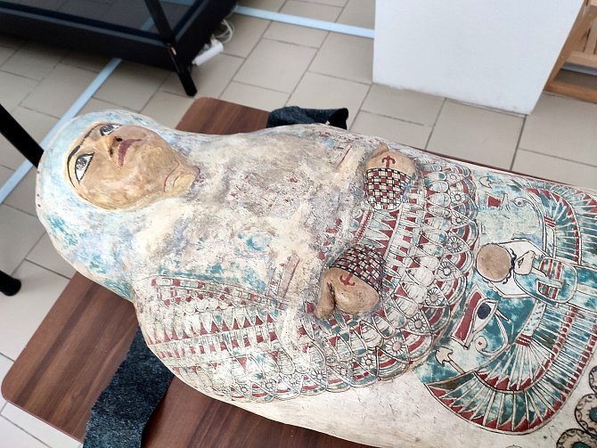 Mumie princezny Hereret se v sobotu vydala z Moravské Třebové na cestu do Brna, kde ji lidé uvidí na velkolepé výstavě o Egyptu.