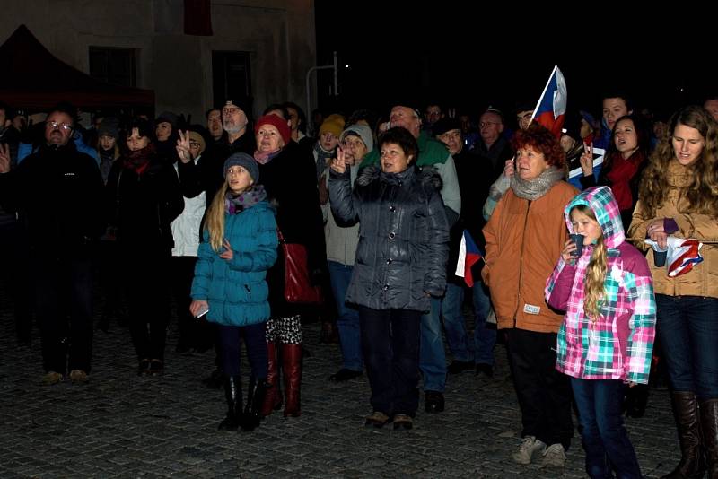 Oslavy 17. listopadu v Litomyšli.