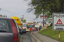 Oprava silnice v ulici Kapitána Jaroše ve Svitavách.