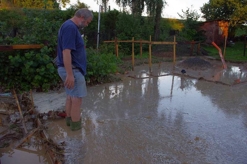 Bleskové povodně zasáhly Svitavy, pondělí 16. srpna 2010.