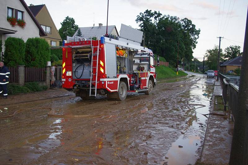 Bleskové povodně zasáhly Svitavy, pondělí 16. srpna 2010.