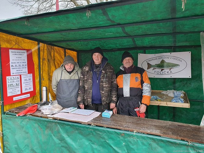 Rybáři z Poličky zahájili prodej vánočních kaprů.