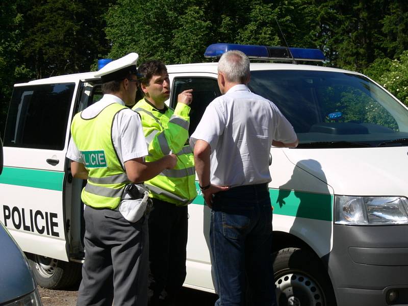 Policejní akce u Březové nad Svitavou.