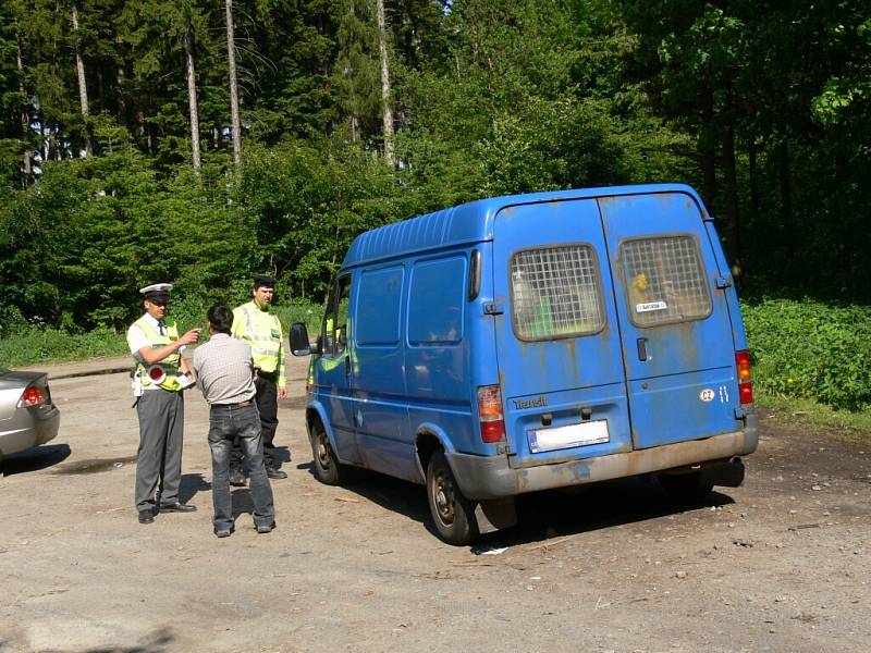 Policejní akce u Březové nad Svitavou.