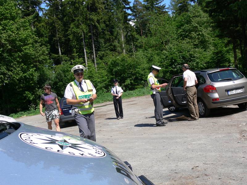 Policejní akce u Březové nad Svitavou.