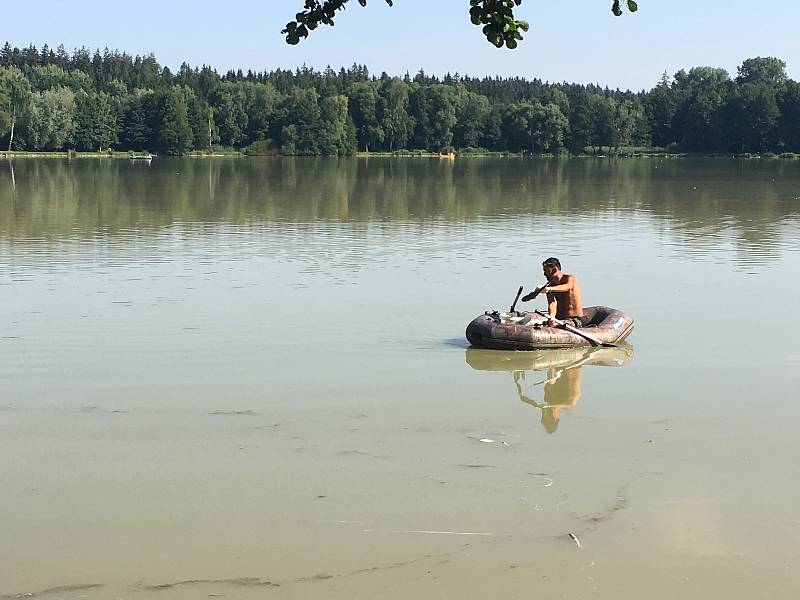 Rybník Rosnička u Svitav je bez života. Podle rybářů všechny ryby uhynuly.