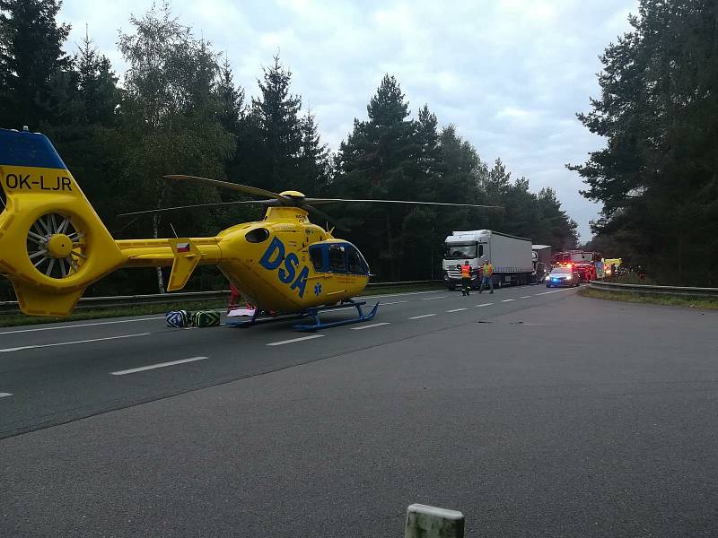 Vážná nehoda na silnici I/35 u Gruny.