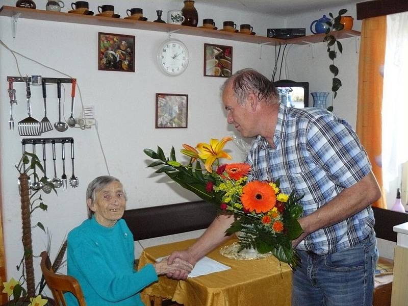 Ludmila Tomanová z Dlouhé Loučky oslavila prvního listopadu devadesátiny.