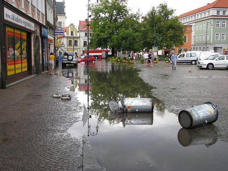 Průtrž se přehnala přes Litomyšlsko.