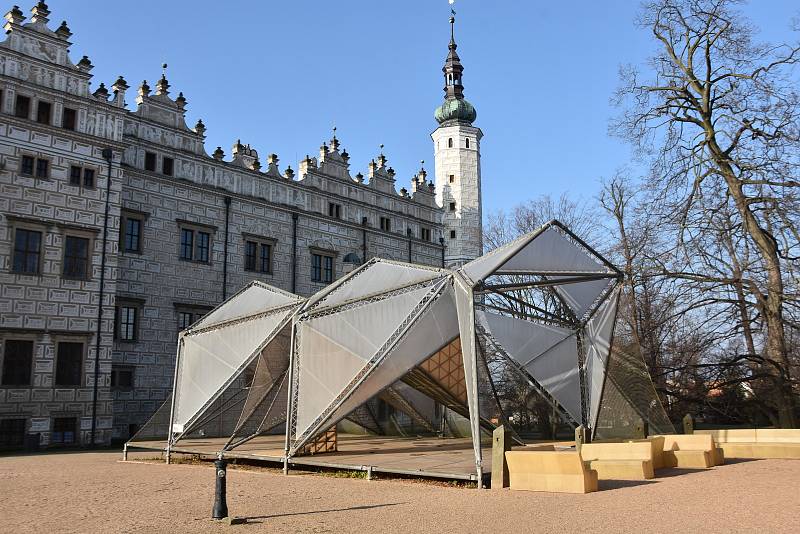 Renesanční zámek v Litomyšli. Od roku 1999 patří mezi památky UNESCO.