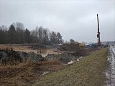 Stavba dálnice D35 mezi Litomyšlí a Svitavami, přelom ledna a února 2024
