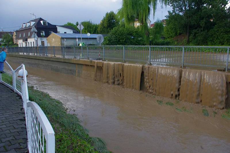 Bleskové povodně zasáhly Svitavy, pondělí 16. srpna 2010.