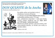Plakát k divadelní hře Don Quijote de lan Ancha.