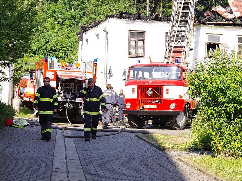 Požár domu v Březové nad Svitavou.