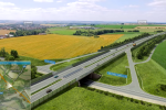 Nová vizualizace dálnice D35 Litomyšl - Janov po 1. memorandu (úprava trasy u Kornic)