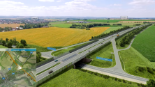 Nová vizualizace dálnice D35 Litomyšl - Janov po 1. memorandu (úprava trasy u Kornic)