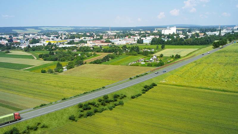 Vizualizace budoucího obchvatu Svitav.