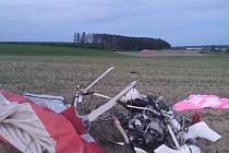 Dvojnásobná tragédie po pádu motorového rogala u Poličky