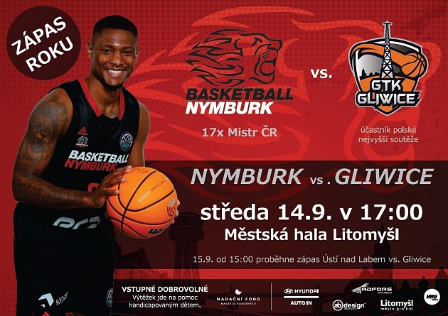 Nymburk vs. Gliwice v Litomyšli.