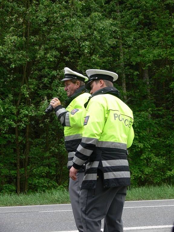 Utajená policejní kontrola u Březové nad Svitavou.