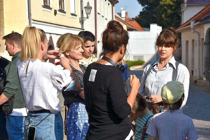 Natáčení závěrečných scén filmu Slovo v Litomyšli.